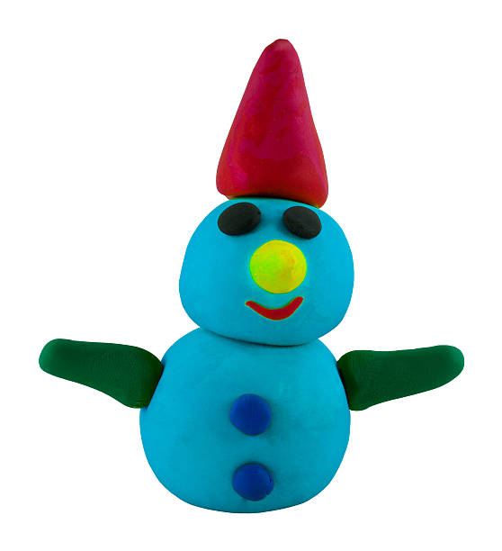 istock snowman with hand and hat on white 186950758
