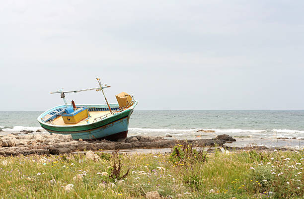 istock Abandoned boat on the beach 186950995