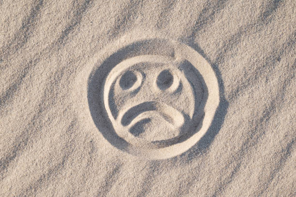 Concept of sad emotions, bad mood and disappointment