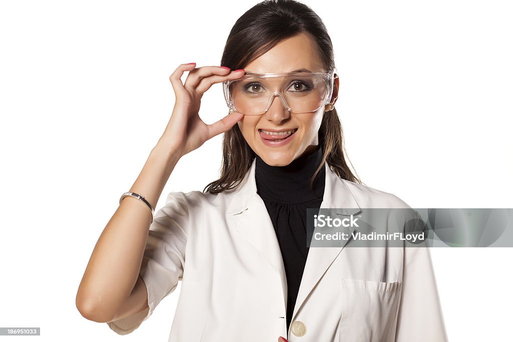 Женщина, лаборант - Стоковые фото Белый роялти-фри