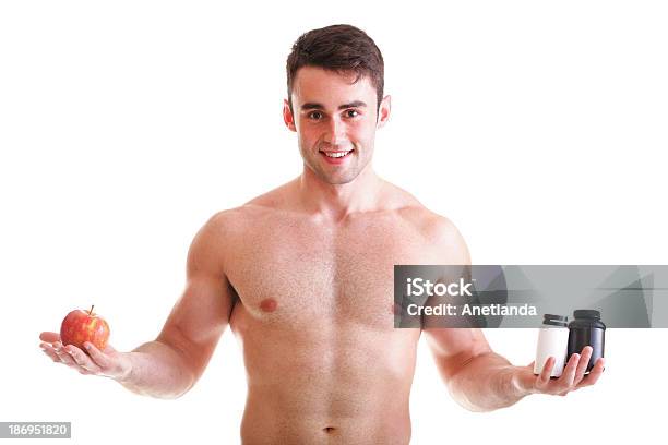 Vitamin Or Pills Drag Tablet Boxes Supplements Man Isolated Stock Photo - Download Image Now