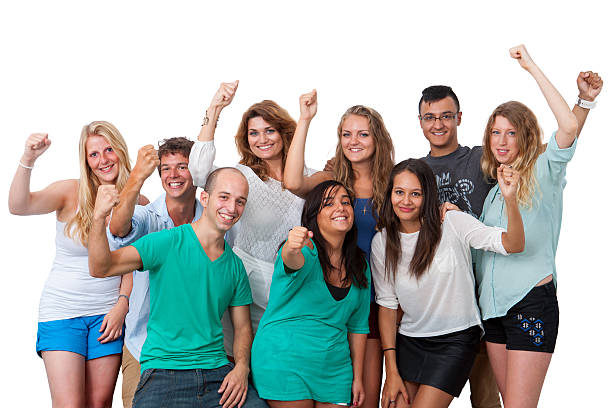 istock Group of students with positive attitude. 186951890