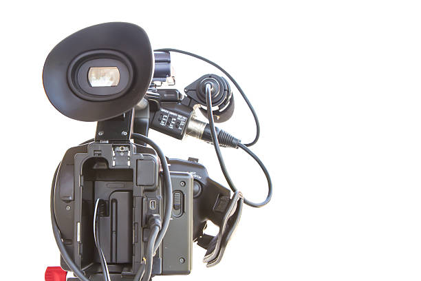 istock Professional digital video camera, isolated on white background 186952038