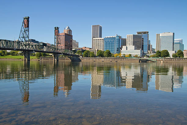 istock Portland Downtown Skyline and Hawthorne Bridge 186952085