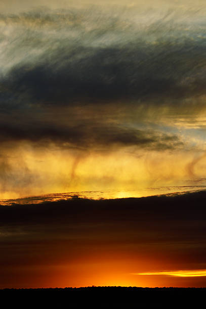 istock Autumn colorful sunset sky, Quebec, Canada 186953445