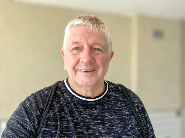 istock Senior Caucasian man selfie indoors 1869535028