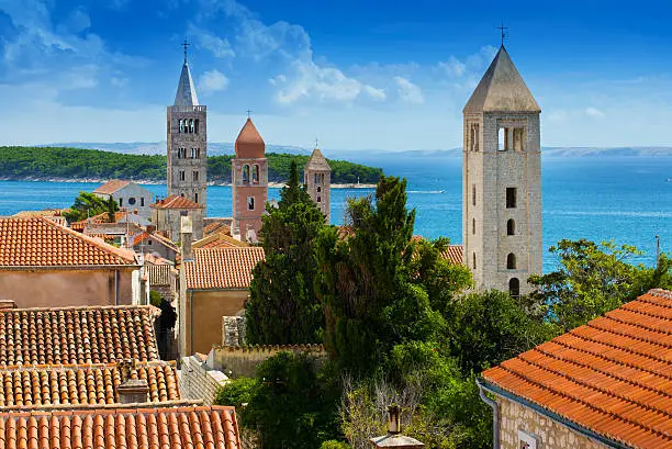 Photo of Beautiful cityscape of Croatia, the city  Rab