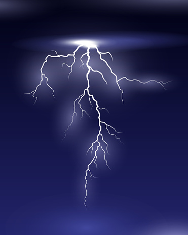 Lightning Basic Picture Lightning Stock Illustration - Download Image Now - Abstract, Blue ...