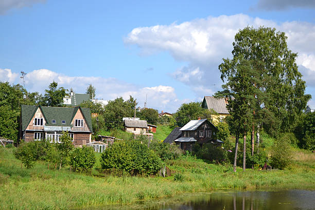 istock Traditional russian village. 186956496