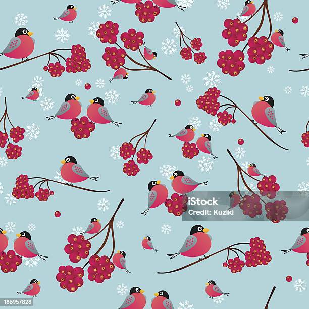 Bouvreuil Pivoine Motif Vecteurs libres de droits et plus d'images vectorielles de Cabane à oiseaux - Cabane à oiseaux, Hiver, Affiche