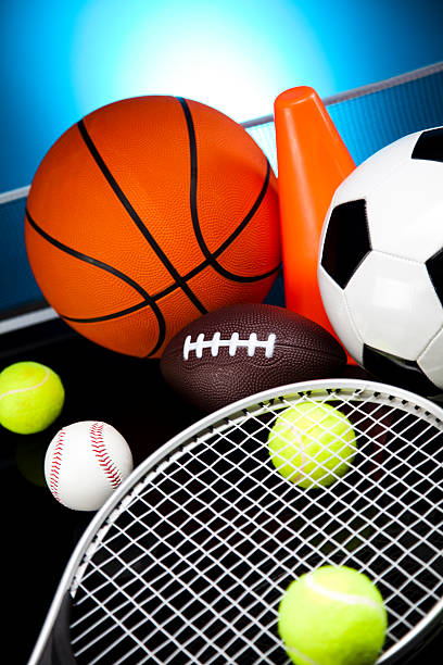 istock Four Sports, a lot of balls and stuff 186957841
