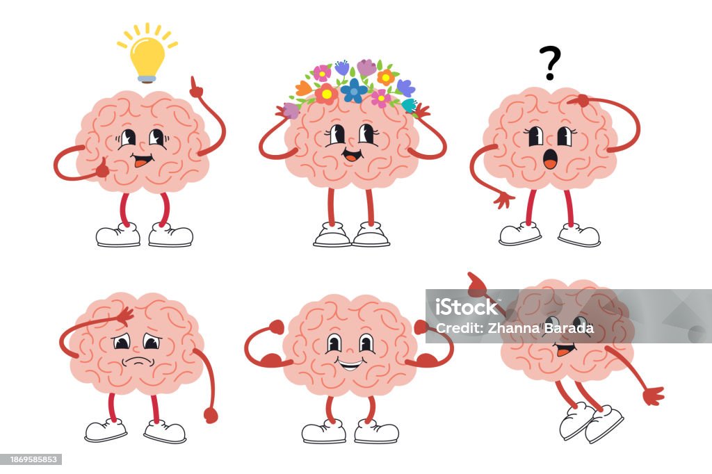 Brain Character Vector Vector Illustration Of Brain Character Stock Illustration - Download ...
