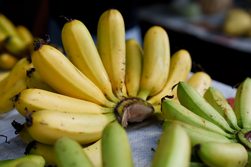 Bananas on the market stall