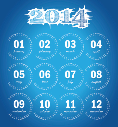 2014 year calendar for business wall