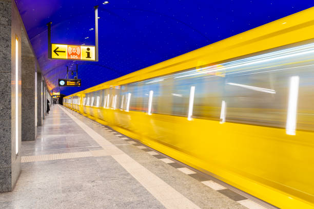 istock Blurred motion of Berlin U-Bahn at subway station Museumsinsel 1869608783