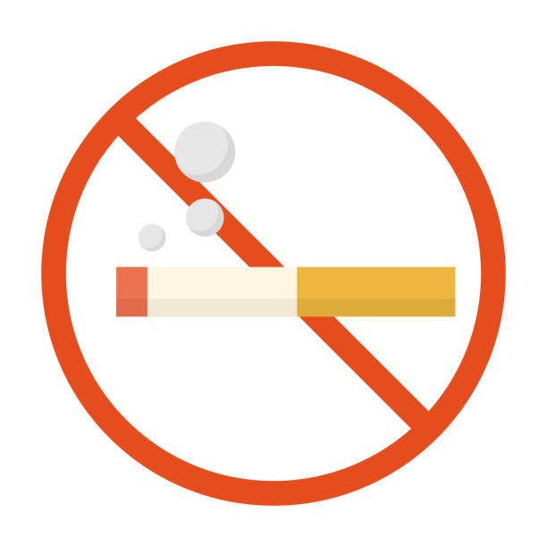 No smoking icon. Tobacco prohibition. Vector. No smoking icon. Tobacco prohibition. Editable vector. chewing tobacco stock illustrations
