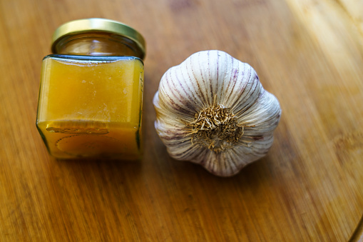 Honey and garlic. Natural antibiotic.