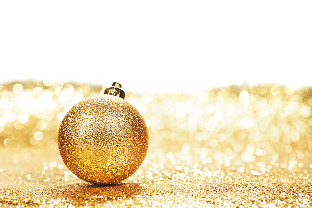 istock Golden christmas ball 186963892