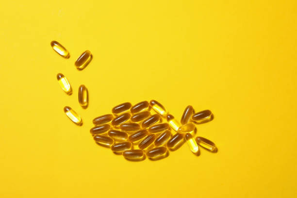 istock Omega pills in the shape of a fish 1869645129