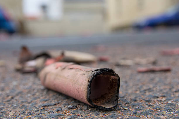 istock Traces of New Year's fireworks 186964826