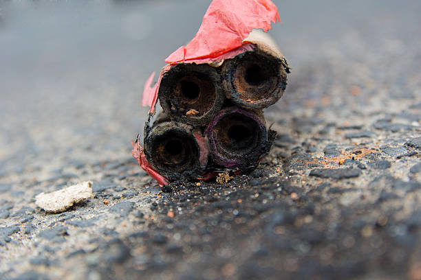 istock Traces of New Year's fireworks 186964827