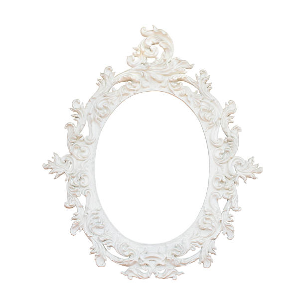 vintage floral frame isolated on white background
