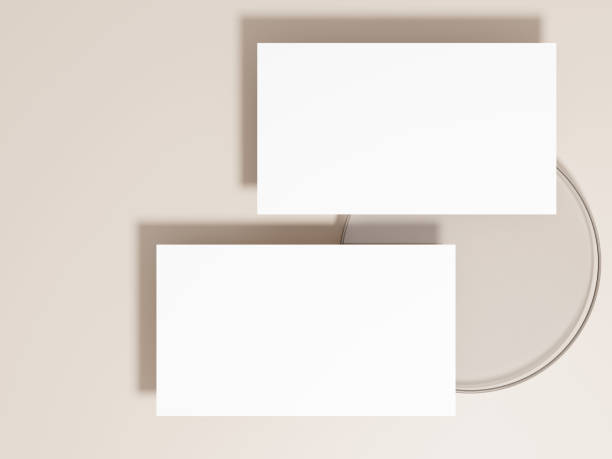 istock Blank business card paper template 1869664082