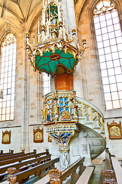 famous old church St. George in medieval town of Dinkelsbuehl in Bavaria, Germany.