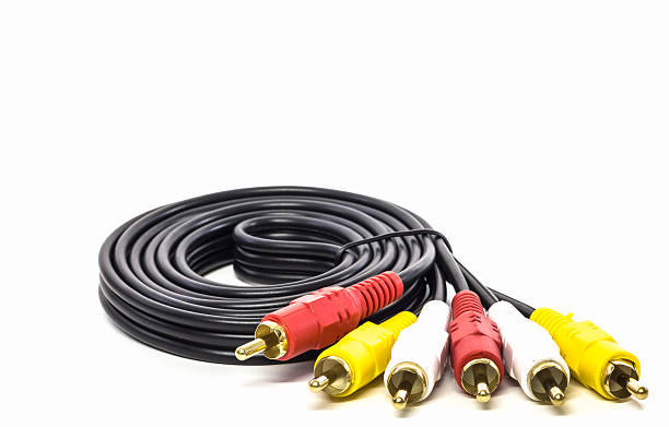 istock audio video cable RCA to 3.5mm jack 186967786