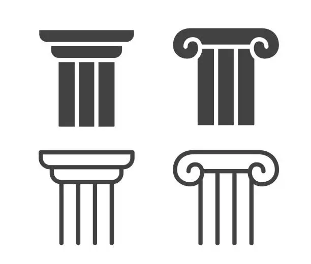 Vector illustration of Column - Illustration Icons