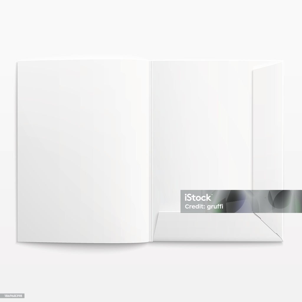 Empty Open File White Empty Open Folder Stock Illustration - Download Image Now - File ...