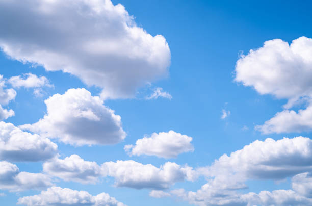 istock Beautiful blue sky and white cumulus clouds abstract background. Cloudscape background. Blue sky and fluffy white clouds on sunny days. Blue sky and daylight. World Ozone Day. Ozone layer. Summer sky. 1869697003