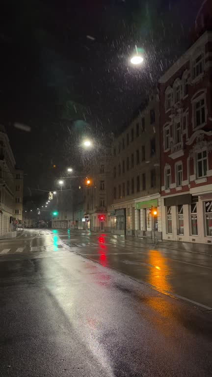 Snowy Night in Vienna, Austria