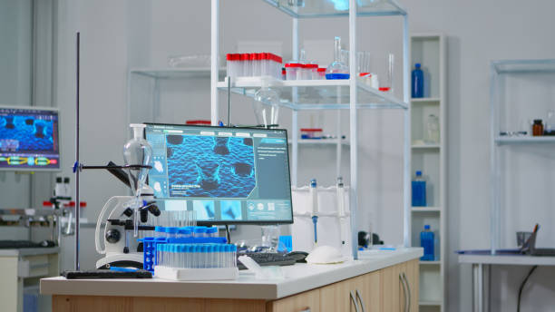 istock Chemist laboratory with nobody in it modernly equipped 1869722213