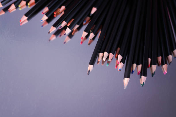 Abstract lights on pencils.