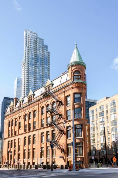 Gooderham Building, known as Flatiron Building Gooderham Building, known as Flatiron Building in downtown Toronto, Canada flatiron building toronto stock pictures, royalty-free photos & images