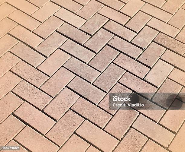 Background Of Textured Red Sidewalk Stock Photo - Download Image Now - Architecture, Backgrounds, Brick