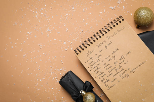 istock Concept of New Year Resolutions list, new year goals, space for text 1869752154