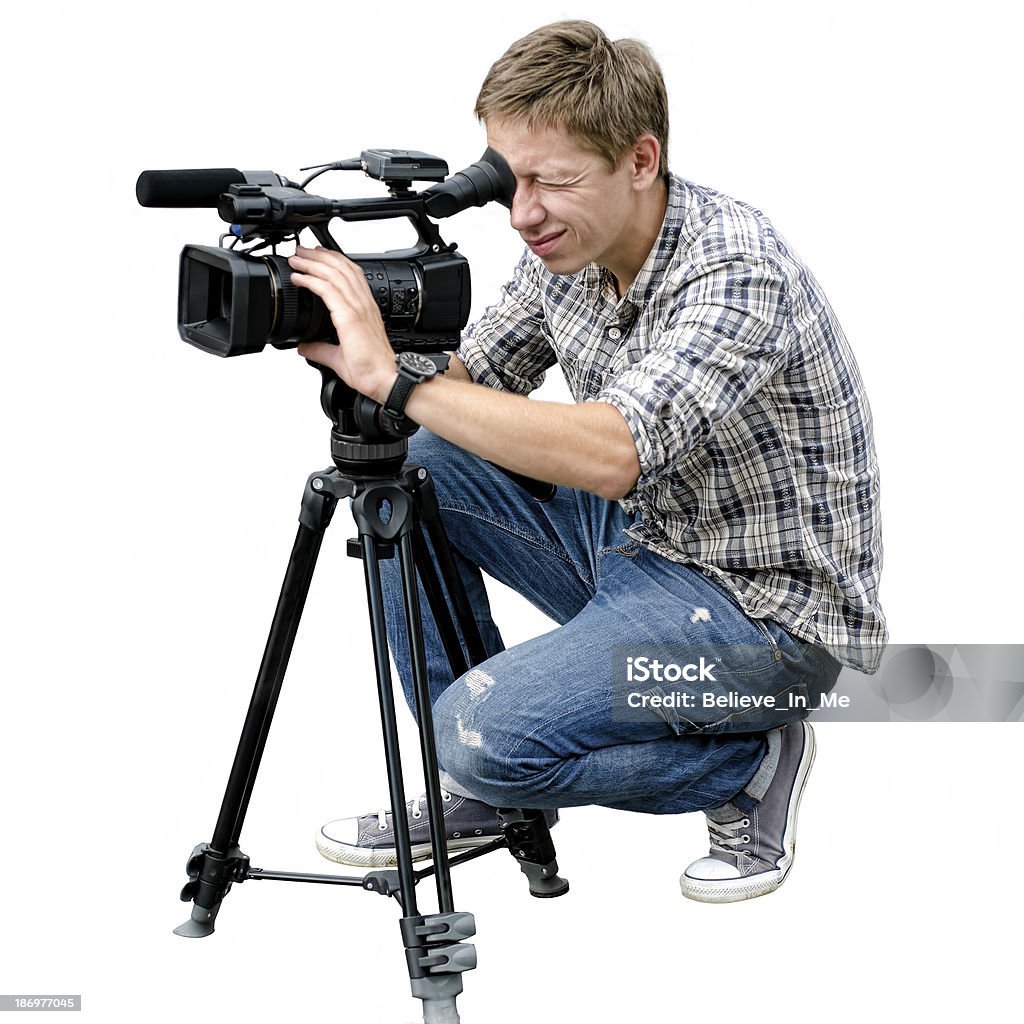 Videocamera operatore - Foto stock royalty-free di Cameraman
