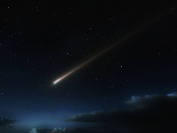istock Falling star in the atmosphere. Bright meteor in the sky. 1869780101