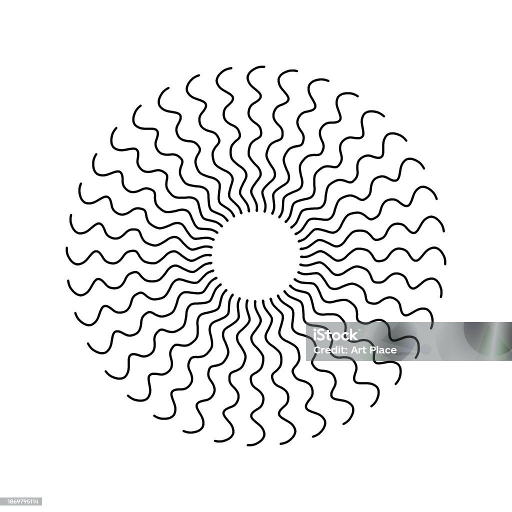 Wavy Pattern For Coloring In Wavy Pattern Coloring Page Illustration Stock Illustration - Download ...