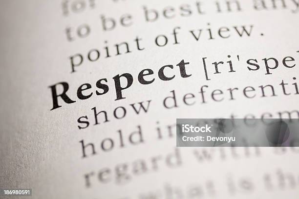 Respect Stock Photo - Download Image Now - Respect, Single Word, Dictionary
