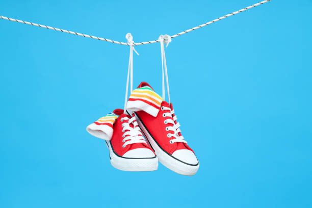 istock Where after washing they are dried on a rope 1869806747