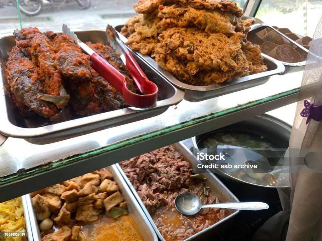 Traditional Indonesian Street Food Nasi Rames Stock Photo - Download