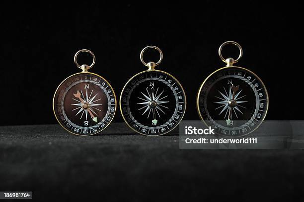 Compass Indicating Differents Directions Stock Photo - Download Image Now - Blue, Business, Close-up