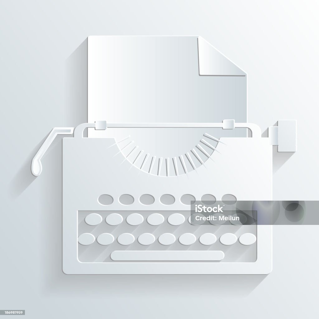 Vetor de máquina de escrever - Vetor de Blogar royalty-free