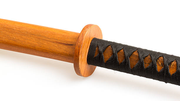istock Close-up of a wooden samurai sword 186982184