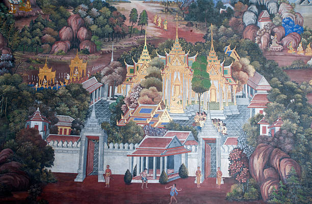 istock Thai style painting art 186982242