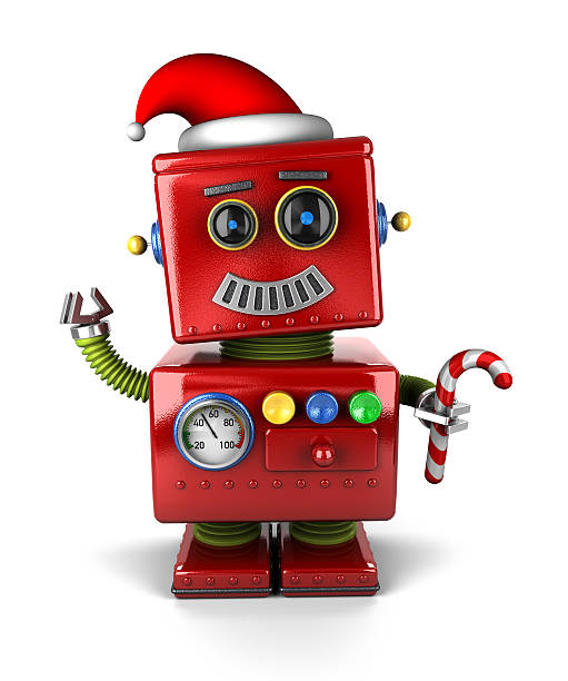 Santa Claus toy robot stock photo