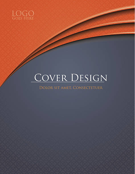 Grey-Orange Cover vector art illustration